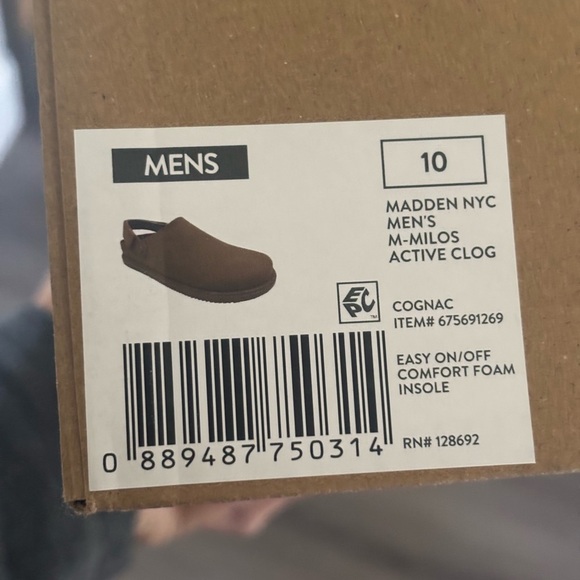 Madden NYC Mens M-Milos Active Clog Cognac Brown Slingback Shoes Size 10 NEW
